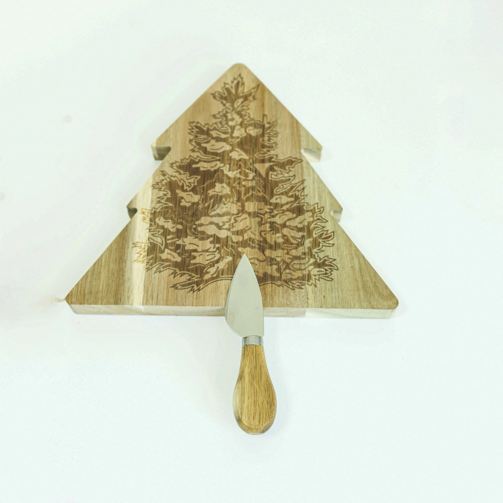 Christmas Tree Shape Bamboo Cutting Board Wooden Cutting Board Charcuterie Cheese Serving Board